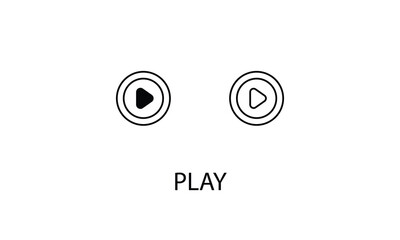 Play double icon design stock illustration