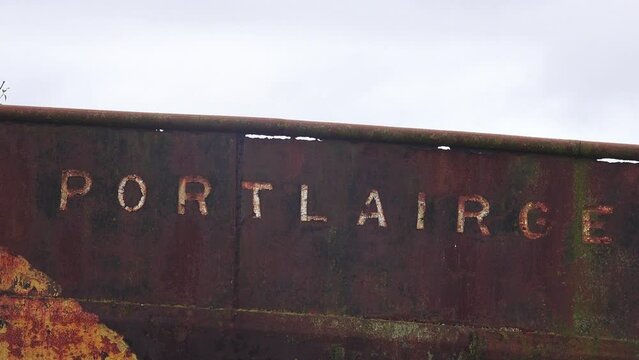 Saltmills Wexford, the rusting hulk of The Portlairge once a proud boat from Waterford Ireland