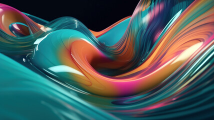iridescent abstract wave background or wallpaper