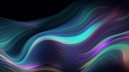 iridescent abstract wave background or wallpaper