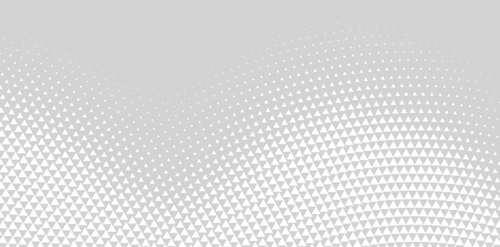 Halftone abstract background. Wavy triangular texture.
