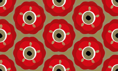 seamless fabric print pattern with flowers