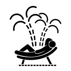 Vector illustration, logo, icon for travel and leisure. Wildlife and tourism. People. Isolated on a white background.