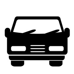 Vector illustration of a car icon. Isolated on a white background.	