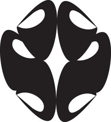 black and white mask