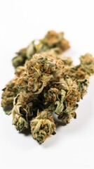 Canabis Buds on White Background