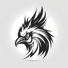 Obraz premium Rooster Head. Generative AI