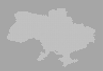 Fototapeta na wymiar Dotted map of Ukraine. Vector illustration.