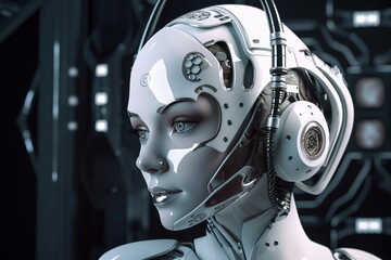 Human Android. Human Robot. The future of humans as robots. Generative AI.