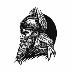 Viking Warior Logo. Generative AI