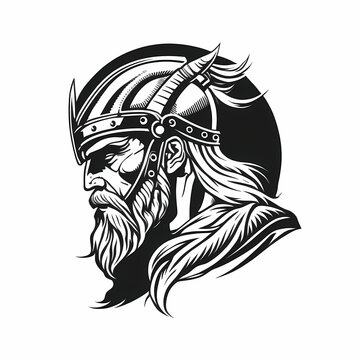 Viking Warior Logo. Generative AI