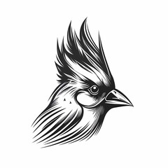 Cardinal Head Symbol Design. Generative AI