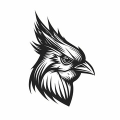 Obraz premium Cardinal Head Symbol Design. Generative AI