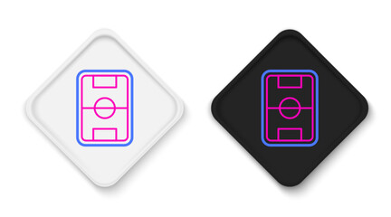 Line Football or soccer field icon isolated on white background. Colorful outline concept. Vector