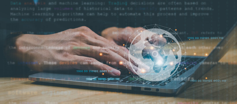 Coding AI Computing in AI Laptop Software for Developers Design Command Prompt with AI Chat Communication Java Machine Learning Script and Command Prompt Bar on Virtual Screen.