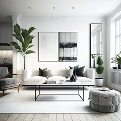 modern living room Generative AI