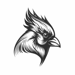 Obraz premium Cardinal Head Symbol Design. Generative AI
