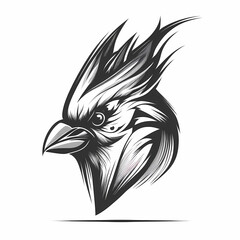 Obraz premium Cardinal Head Symbol Design. Generative AI