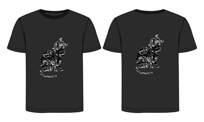 T-Shirt Design black for copy space