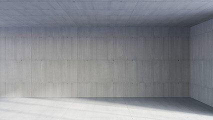 Empty room background, modern loft concrete walls and floor, space for your text and image