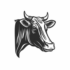 Fototapeta premium Cow, Bull, Hollstein Cow, Highland Cow Logo. Generative AI