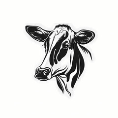 Cow, Bull, Hollstein Cow, Highland Cow Logo. Generative AI