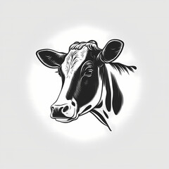 Cow, Bull, Hollstein Cow, Highland Cow Logo. Generative AI