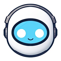 AI ChatGPT Bot icon, icon, cute robot, illustration, 2d, Cute robot, Artificial intelligence, personal assistant, floating cartoon illustration