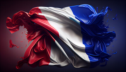Obraz na płótnie Canvas country flag france half abstract illustration