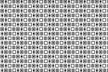 Fototapeta premium Abstract black and white geometric patterns. Monochrome geometric pattern with repeating elements. 