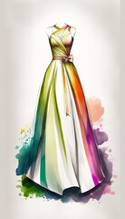 beautiful, colorful bridesmaid dress/occasional dress