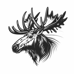 Moose Tattoo. Generative AI