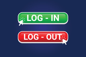 Login button with arrow icon Vector Element