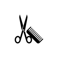 Scissors hairdresser icon isolated on transparent background