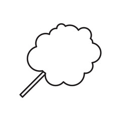 Cotton Candy Black and White Icon