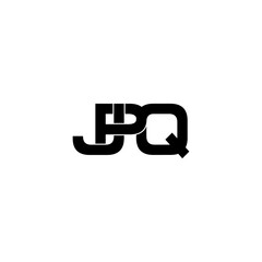 jpq initial letter monogram logo design