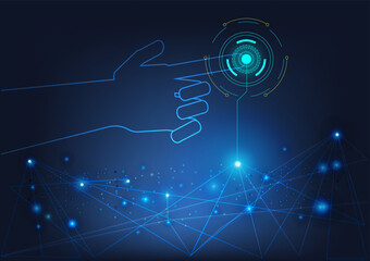 hand created technology, abstract sense of science and technology graphic design