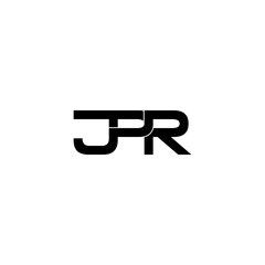 jpr typography letter monogram logo design