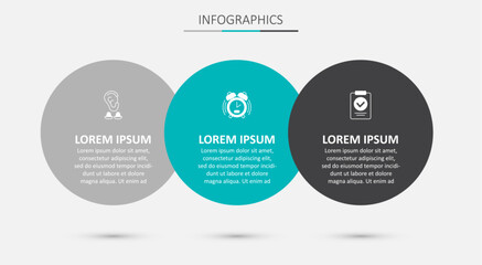 Set Alarm clock, Earplugs and ear and Medical prescription. Business infographic template. Vector