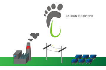 Carbon footprint concept design for carbon neutrality or net zero target. - 583524153