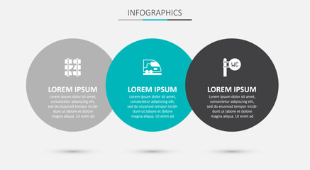 Set High-speed train, Broken or cracked railway and Toilet. Business infographic template. Vector