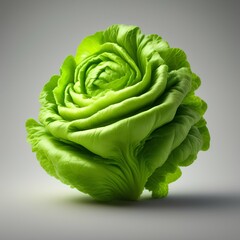 Lettuce isolated on a white background - generative ai
