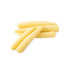 Baby corn cutout, Png file.