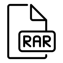 rar line icon