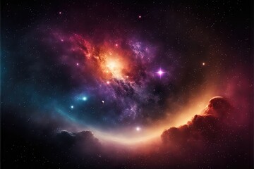 Obraz premium science fiction meets fact eye catching universe cosmic banner generative ai