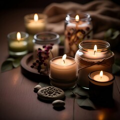 Ambiente zen para la relajación con velas