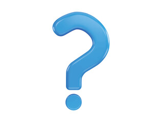 question icon with 3d vector icon illustration transparent element
