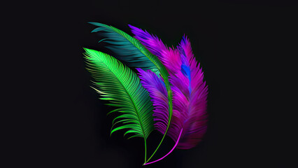 Obraz premium Multicolor Feather or Magical Stick.
