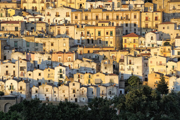 Naklejka premium View of the town of Ferrandina, district of Matera, Basilicata, Italy, Europe
