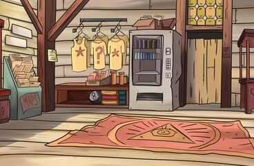 living room with fireplace